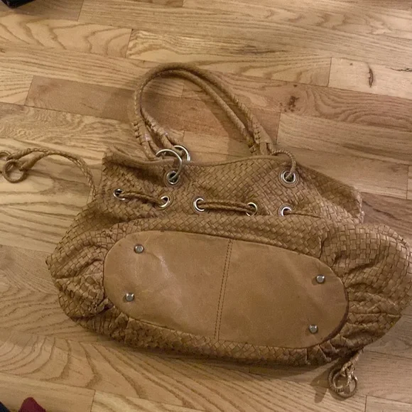 Elliot Lucca woven leather weave hobo bag brown tan - Picture 6 of 11